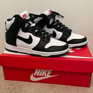 Women’s Nike Dunk High `Black White’